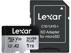 LEXAR SILVER PLUS Micro SDXC UHS-I 1TB W 150MB/s R 205MB/s LMSSIPL001T-BNANG